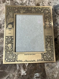 Vintage M.W. Carr & Co Baby Frame Bronze Inscribe Birth Details On It - Picture 1 of 4
