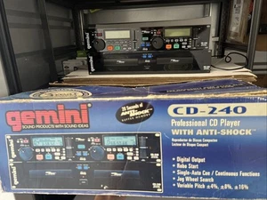 Gemini CD-240 Professional Dual CD Player, Anti Shock Buffer Mem & Remote Unit - Picture 1 of 10