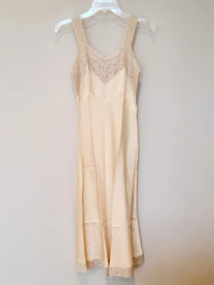 Vintage Fischer Heavenly Lingerie Silk Slip Dress Night Gown Golden Small EUC  - Image 1 of 4