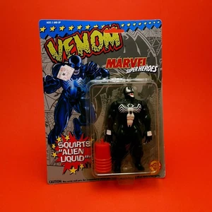 MARVEL SUPERHEROES ☆ VENOM WATER SQUIRTS Vintage Figure ☆ MOC Carded Toybiz 90s - Picture 1 of 4