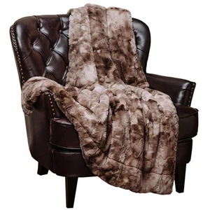 Chanasya Super Soft Fuzzy Faux Fur Throw Blankets - Fluffy Plush Lightweight - Picture 1 of 3