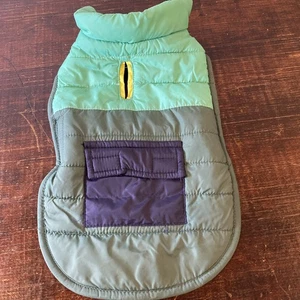 Hunde Color Block Windbreaker grün/türkis/marine XS Hunde - Bild 1 von 8