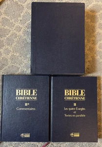 Bible Chretienne 2 Vol Box Set 1990 French Edition Anne Sigier - Picture 1 of 18
