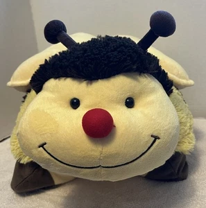 Large Pillow Pets Bumble Bee - Yellow And Black 18x18 2010 - Picture 1 of 10