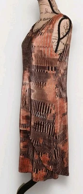 Connected Apparel - Vestido sin mangas tono otoño brillante en capas - Para mujer talla 12 Foto 1 de 3