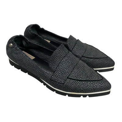 AGL Pointer Loafer Womens 9 39.5 Gray Black Slip On Shoes Flats Italy Luxury - Image 1 of 4