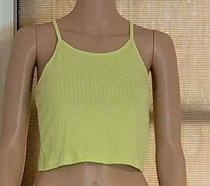 NWOT Shein Lime Ribbed Tank Top Size M (6) - Picture 1 of 4
