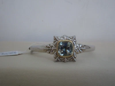 Brazalete Brazalete Lorenzo Plata de Ley Verde Amatista/Prasiolita Bisagras Nuevo   Foto 1 de 4