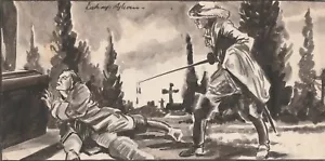 CÓMICS TURCOS ilustrador ARTISTA SAHAP AYHAN DIBUJO ORIGINAL - FIRMADO - Imagen 1 de 2