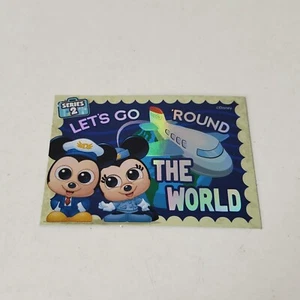 Disney Doorables Let's Go Around the World Postcard Series 2 Card Mickey Minnie - Picture 1 of 4
