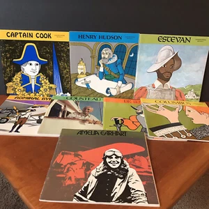 Vtg Lot: 8 Nonfiction Biography Books Concepts and Inquiry Explorers Discoverers - Imagen 1 de 12