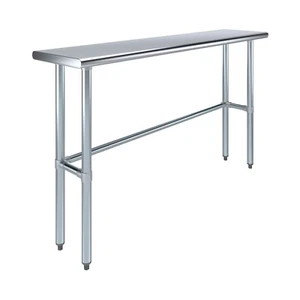 14 in. x 60 in. Stainless Steel Open Base Table | NSF Prep Metal Work Table - Picture 1 of 9