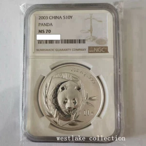 NGC MS70 2003 China 10YUAN Panda Silver coin China 2003 Panda silver coin 1oz - Picture 1 of 2