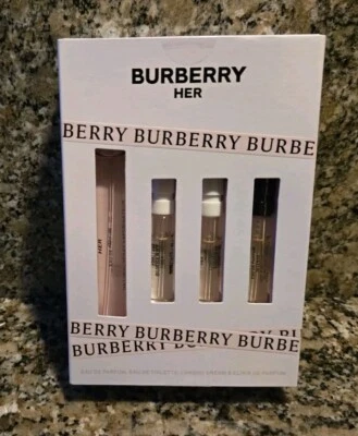 4-Piece Burberry Her Discovery Spray Travel pen & Gift Set NEW In Box Free Ship  - Image 1 of 4
