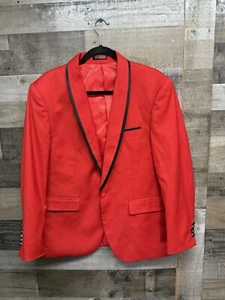 Abrigo deportivo mediano blazer rojo y negro de un botón Insomnia para hombre talla 44S - Imagen 1 de 8