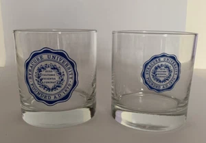 Syracuse University 2 Vintage Old Fashioned Glasses - Picture 1 of 6