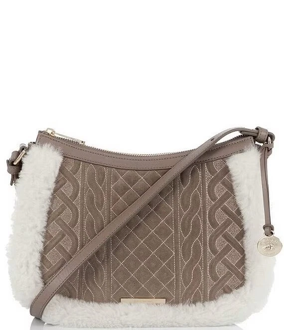 BRAHMIN Shetland Collection Shayna Silver Lining Crossbody Bag