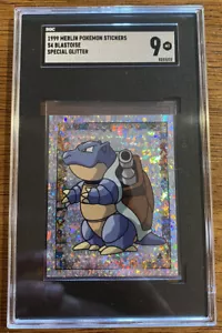 1999 Pokemon Topps Merlin Blastoise Prismenfolie Aufkleber #S4 SCG 9 neuwertig - Bild 1 von 2