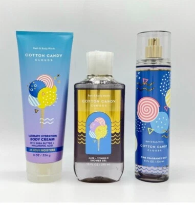 Bath & Body Works - Nubes de algodón de azúcar - Juego de 3 piezas  Foto 1 de 2
