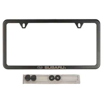 OEM 16-18 Subaru Slim Line License Plate Frame Matte Black WRX STi SOA342L153 - Image 1 of 4