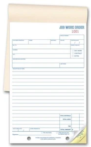 259 Booked Job Work Orders 5 1/2 x 8 1/2" QTY 25 Per Book =250 - Picture 1 of 1