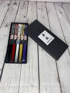 Kafuh Wood Reusable Chopsticks in box, 9 Inch, 5 Pairs Wood - Picture 1 of 4