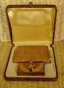 Beautiful Antique French Boxed Leather Missel & Rosary Set, First Communion Gift - Picture 1 of 12