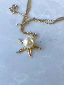 Solid 14ct Gold And Cultured Pearl Pendant On A Fully Hallmarked 9ct Necklace. - Picture 1 of 10