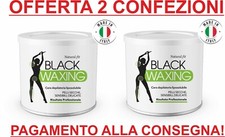 2 BLACK WAXING Cera Depilatoria Liposolubile Pelli Sensibili ceretta indolore