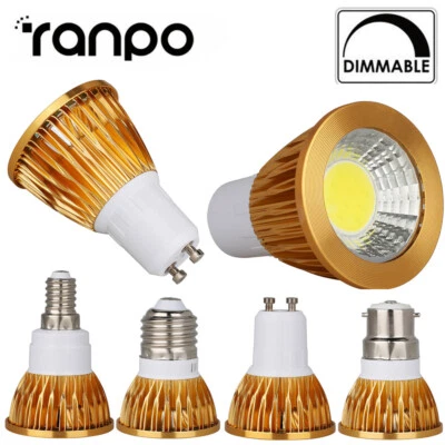 Dimmable GU10 MR16 GU5.3 E27 E14 E12 LED Spotlight 9W 12W 15W COB Light Bulb - Image 1 of 4