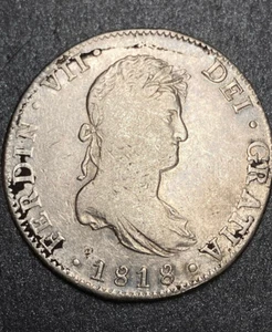 Mexico 1818 J.J. 8 Reales VII War Of Independence Milled Colony Bust Dollar $1  - Picture 1 of 11
