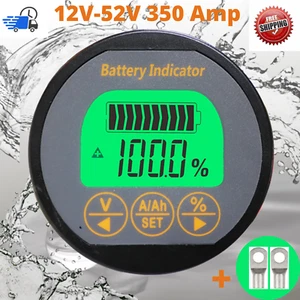 12V-96V Battery Monitor Shunt 350A DC SOC Volt Amp Ah Capacity Indicator tester - Bild 1 von 12