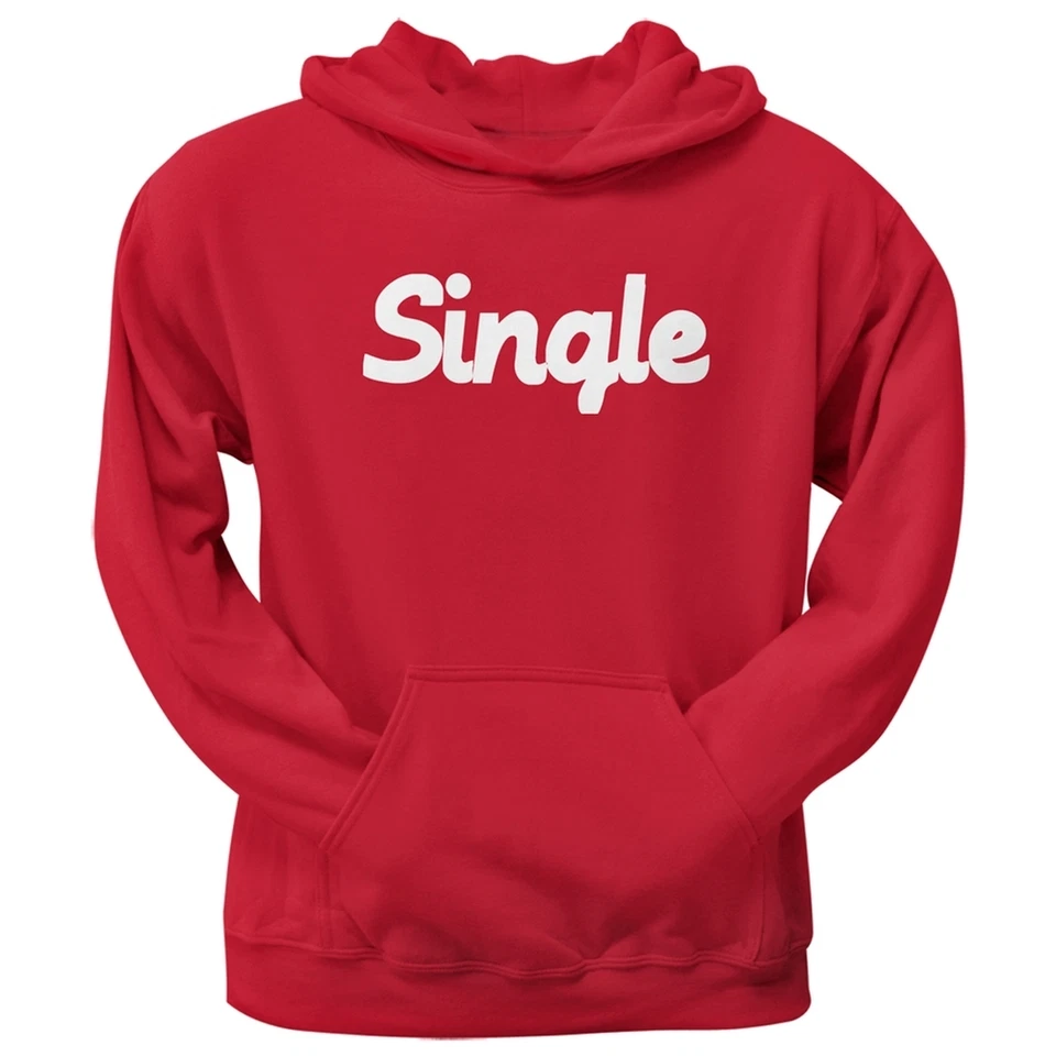 情人节单件红色成人套衫连帽衫 — 第 1/1 张图片