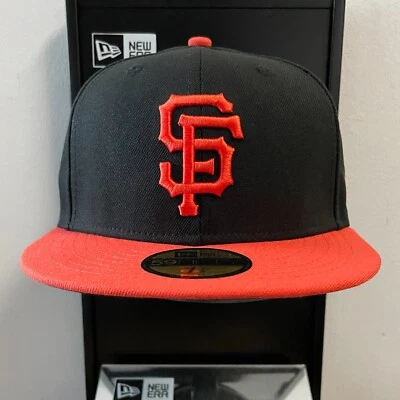 MLB - Gorra ajustada New Era 59FIFTY de los Gigantes de San Francisco - negra y naranja Foto 1 de 4
