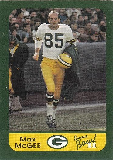 MAX MCGEE 1991 Super Bowl II card Green Bay Packers Football NR MT - Image 1 of 1