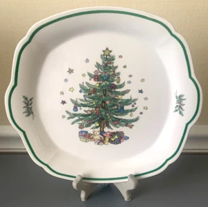 NIKKO Piatto Albero di Natale Servizio Torte Biscotti Piatto 9 3/8" x 10 1/8" - Foto 1 di 6