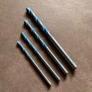 4x NEW OLD STOCK 'PM' 4, 5, 6 & 8mm TUNGSTEN TIP DRILL BITS MADE IN GERMANY - Picture 1 of 6