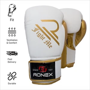 Ronex Boxing Gloves Professional Heavy Duty PU Leather Sparring & Gym Use - Picture 1 of 5