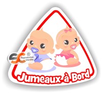 Twins On Board Daughter Daughter Sticker Decal Baby On Board Model 3 Ebay