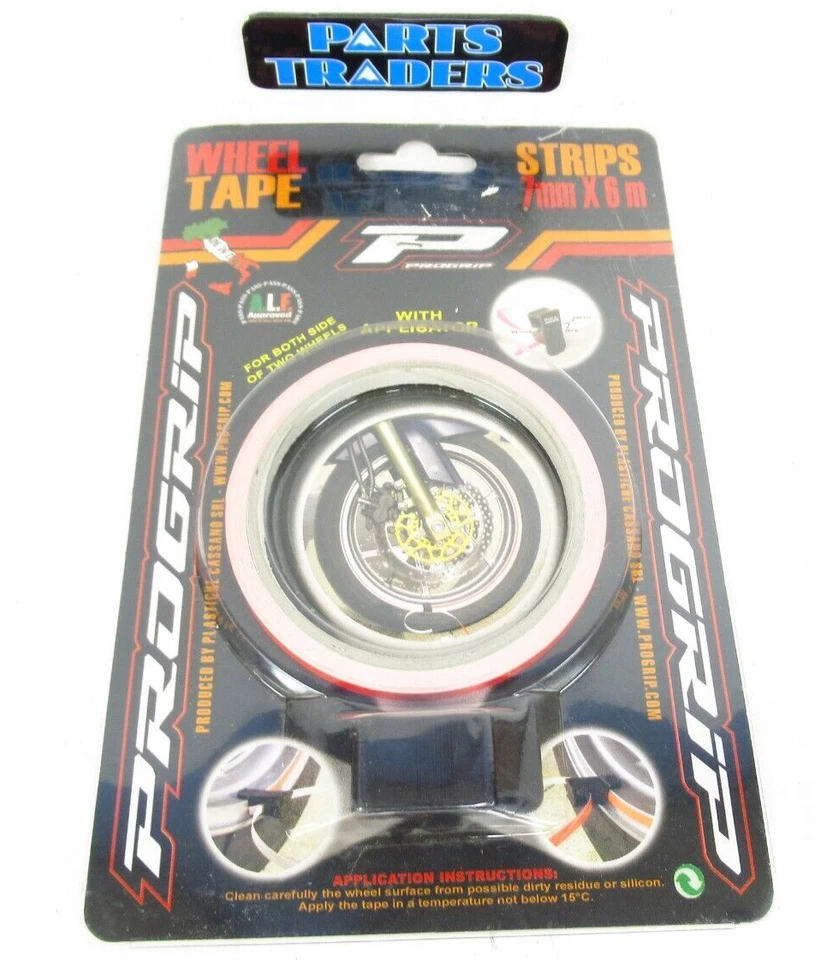 Pro Grip Front & Rear Wheel/Rim Tape Stripe Fluorescent/Neon Orange Fits All - Image 1 of 2