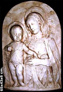 Escultura italiana colgante de pared de Madonna Donatello. 60 cm. El tamaño real. - Imagen 1 de 1