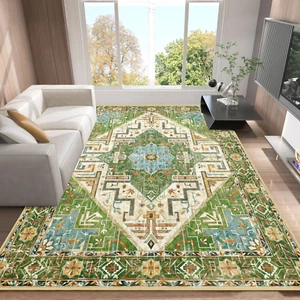 Boho Area Rug 4X6 Bohemian Washable for Living Room Bedroom Rugs Non-Slip Sta... - Picture 1 of 7