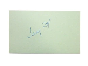 Tarjeta de índice 3 x 5 firmada por Terry Fox automática - Imagen 1 de 1