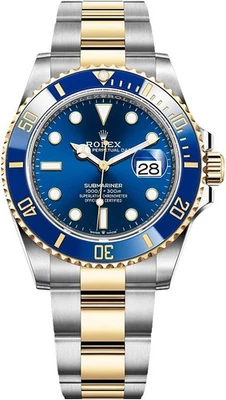 Rolex Submariner Fecha Esfera Azul Bisel Azul Oro Amarillo 18K Dos Tonos 126613LB Foto 1 de 4