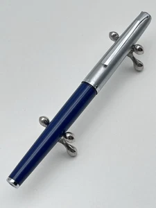 Alter Pelikan 12 Silvexa Patronenfüller Vintage Füller Silber Blau 1960er Jahre - Bild 1 von 12