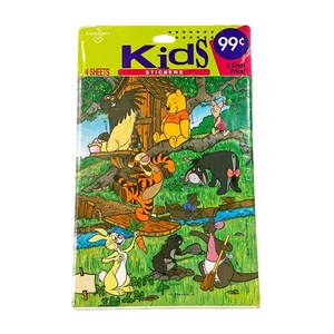 Pegatinas vintage Hallmark personajes Winnie the Pooh niños, 4 hojas - selladas  - Imagen 1 de 2