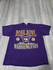 Vtg Washington Huskies Rose Bowl 1992 Purple T-Shirt USA  Mens XL - Picture 1 of 4