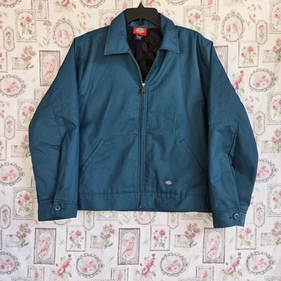 Chaqueta mecánica Dickies aislada Eisenhower verde azulado para hombre XL ropa de trabajo regular en tierra Foto 1 de 4
