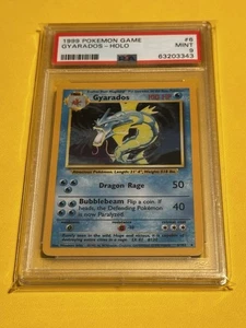 1999 POKEMON BASE SET UNLIMITED #6 GYARADOS HOLO PSA 9 - Picture 1 of 4