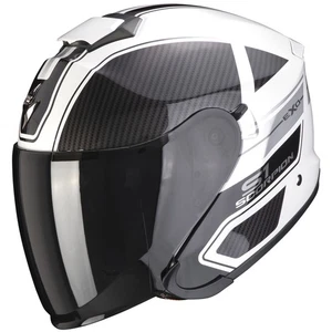 Scorpion Exo-S1 Cross-Ville Weiss / Schwarz / Silber Jethelm Rollerhelm - Bild 1 von 1